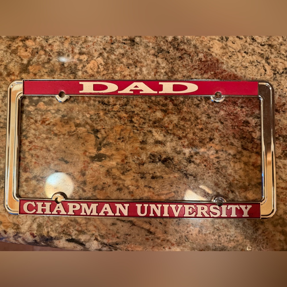 Chapman University Dad license plate frame/holder